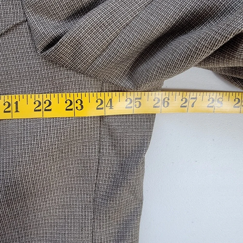 Circle S Men's Suit Jacket 48 Long Brown Check Cowboy Western Rockabilly Yoke